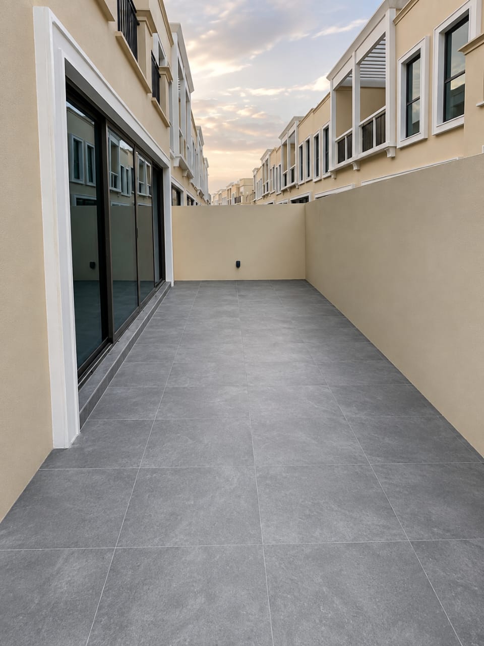 Terrace tiling works